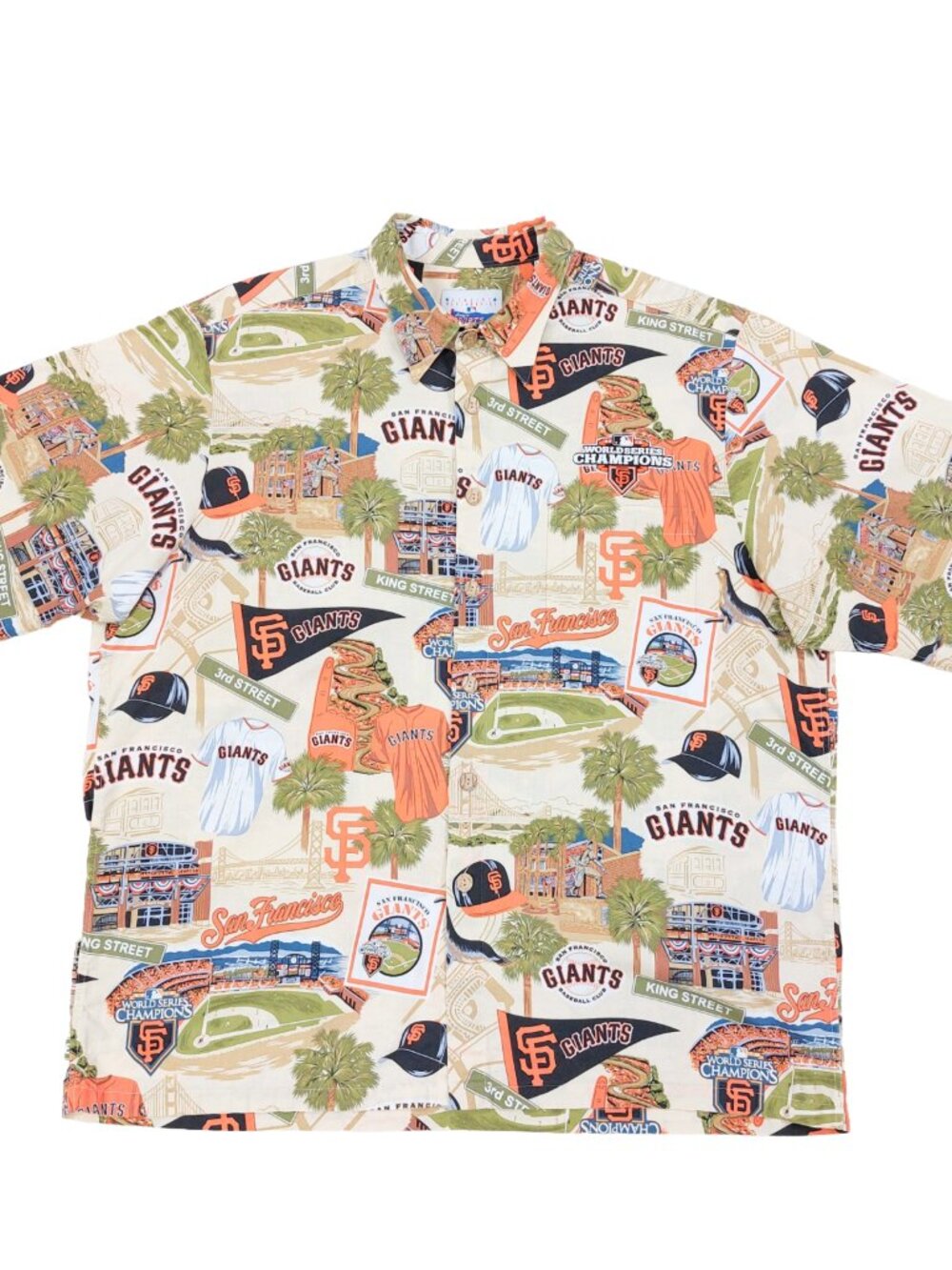 San Francisco Giants Reyn Spooner Hawaiian Shirt XL, MLB World Champions Aloha